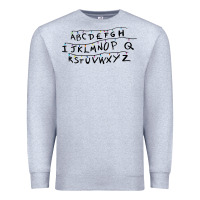 Heather Grey stranger alphabets funny Premium Sweatshirt - artisFamous