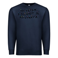 Navy stranger alphabets funny Premium Sweatshirt - artisFamous