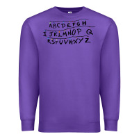 Purple stranger alphabets funny Premium Sweatshirt - artisFamous