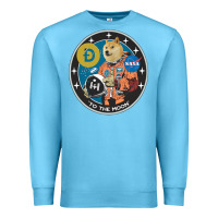 Ocean Blue doge Premium Sweatshirt - artisFamous