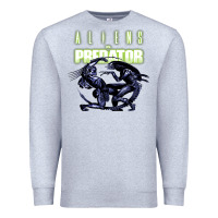 Heather Grey Predator Alien Premium Sweatshirt - artisFamous