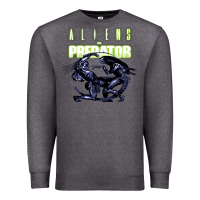Charcoal Heather Predator Alien Premium Sweatshirt - artisFamous
