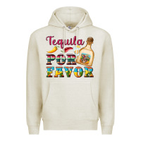 Oatmeal Heather mexican tequila por favor Premium Hoodie - Artiststas