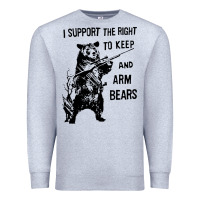 Heather Grey bear arms 2nd amendment funny hunting Premium Sweatshirt - artisFamous