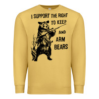 Antique Gold bear arms 2nd amendment funny hunting Premium Sweatshirt - artisFamous