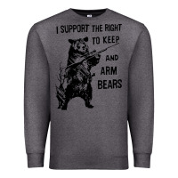 Charcoal Heather bear arms 2nd amendment funny hunting Premium Sweatshirt - artisFamous