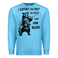 Ocean Blue bear arms 2nd amendment funny hunting Premium Sweatshirt - artisFamous