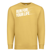 Antique Gold run for your life Premium Sweatshirt - artisFamous