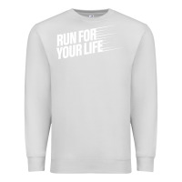 Dove Grey run for your life Premium Sweatshirt - artisFamous