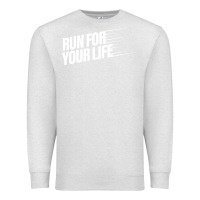 Oatmeal Heather run for your life Premium Sweatshirt - artisFamous