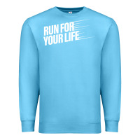 Ocean Blue run for your life Premium Sweatshirt - artisFamous
