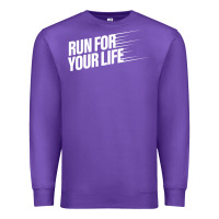Purple run for your life Premium Sweatshirt - artisFamous