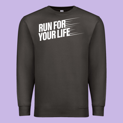 Run For Your Life Premium Sweatshirt Designed By Artisfamous