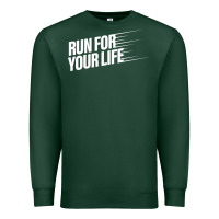 Sports Green run for your life Premium Sweatshirt - artisFamous