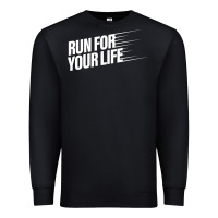 Black run for your life Premium Sweatshirt - artisFamous