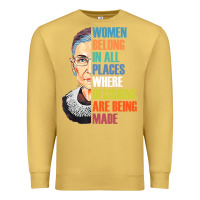 Antique Gold women belong in all places r.u.th bader gins.burg r.b.g t shirt Premium Sweatshirt - artisFamous