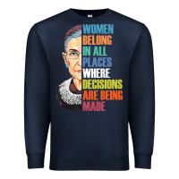 Navy women belong in all places r.u.th bader gins.burg r.b.g t shirt Premium Sweatshirt - artisFamous