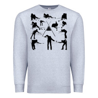 Heather Grey billiards Premium Sweatshirt - artisFamous