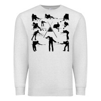 Oatmeal Heather billiards Premium Sweatshirt - artisFamous