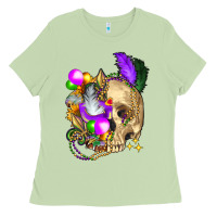 Matcha mardi gras skull Ladies Tee - FaDigitalArtStudio