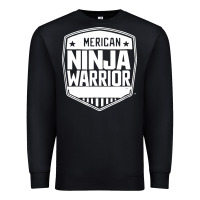 Black american ninja warrior Premium Sweatshirt - artisFamous