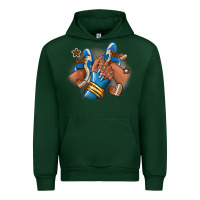Forest Green Football afro girl sneakers Urban Hoodie - RanaPortraitStore