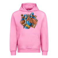 Fuchsia Pink Football afro girl sneakers Urban Hoodie - RanaPortraitStore