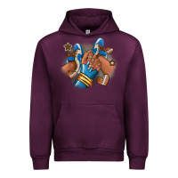 Mauve Wine Football afro girl sneakers Urban Hoodie - RanaPortraitStore