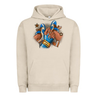 Pigment French Oak Football afro girl sneakers Urban Hoodie - RanaPortraitStore