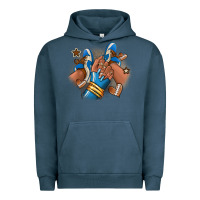 Pigment Midnight Navy Football afro girl sneakers Urban Hoodie - RanaPortraitStore