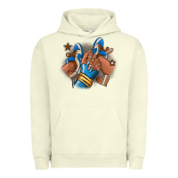 Pigment Pistachio Football afro girl sneakers Urban Hoodie - RanaPortraitStore