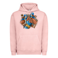 Pigment Salmon Football afro girl sneakers Urban Hoodie - RanaPortraitStore