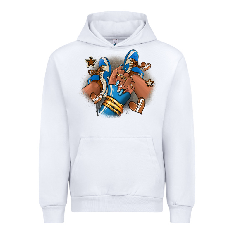 Football Afro Girl Sneakers Urban Hoodie by RanaPortraitStore | Teevron
