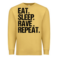 Antique Gold eat sleep rave repeat Premium Sweatshirt - artisFamous