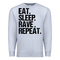Heather Grey eat sleep rave repeat Premium Sweatshirt - artisFamous