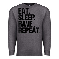 Charcoal Heather eat sleep rave repeat Premium Sweatshirt - artisFamous