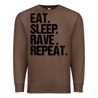 Chestnut eat sleep rave repeat Premium Sweatshirt - artisFamous