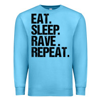 Ocean Blue eat sleep rave repeat Premium Sweatshirt - artisFamous