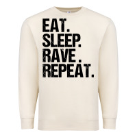 Sandshell eat sleep rave repeat Premium Sweatshirt - artisFamous