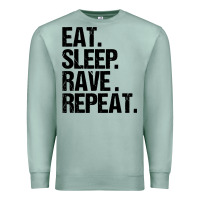 Seafoam eat sleep rave repeat Premium Sweatshirt - artisFamous
