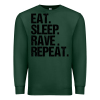 Sports Green eat sleep rave repeat Premium Sweatshirt - artisFamous