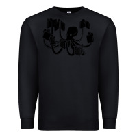Black Octopus Premium Sweatshirt - artisFamous