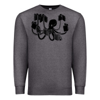 Charcoal Heather Octopus Premium Sweatshirt - artisFamous
