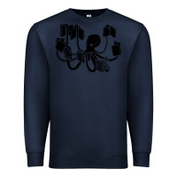 Navy Octopus Premium Sweatshirt - artisFamous