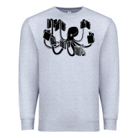 Heather Grey Octopus Premium Sweatshirt - artisFamous