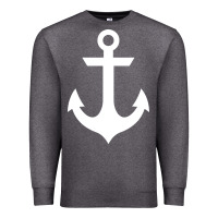 Charcoal Heather preppy nautical anchor Premium Sweatshirt - artisFamous