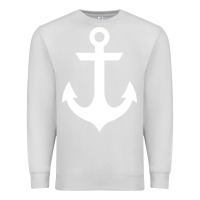 Dove Grey preppy nautical anchor Premium Sweatshirt - artisFamous