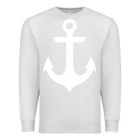 Oatmeal Heather preppy nautical anchor Premium Sweatshirt - artisFamous