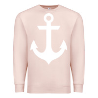 Pale Pink preppy nautical anchor Premium Sweatshirt - artisFamous