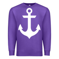 Purple preppy nautical anchor Premium Sweatshirt - artisFamous